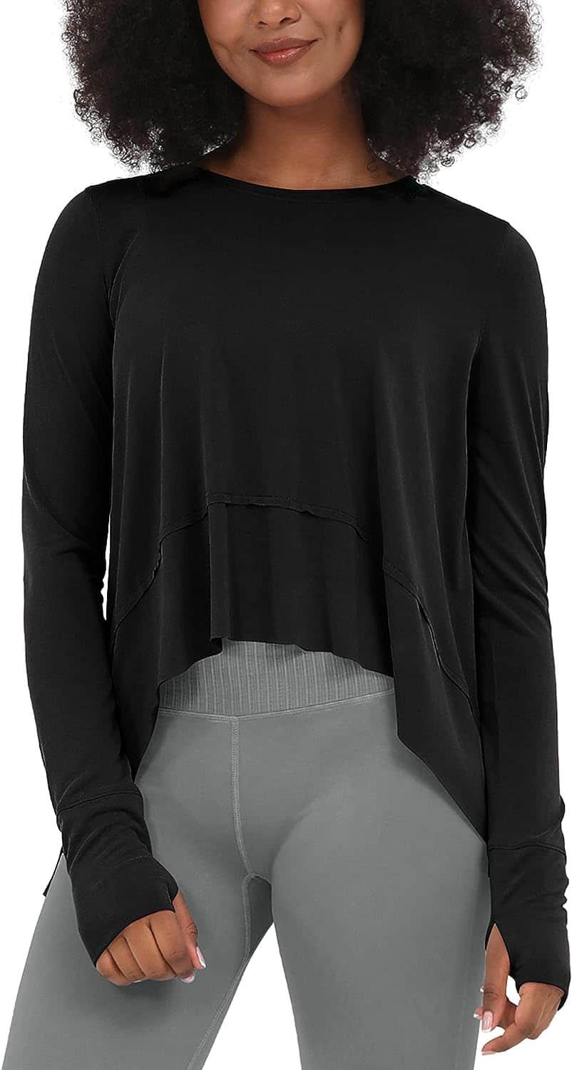 ODODOS Soft Modal Long Sleeve Crop Top: The Ultimate Workout Companion