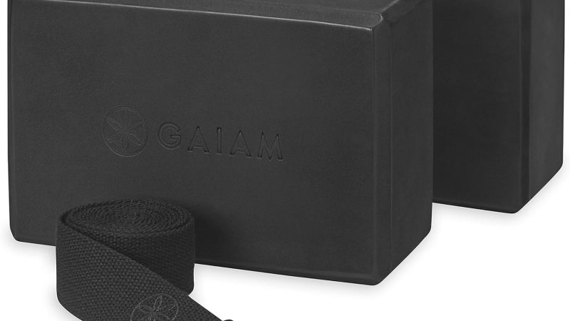 Enhance Your Yoga Practice with the Gaiam Yoga Block 2 Pack & Yoga Strap Combo Set