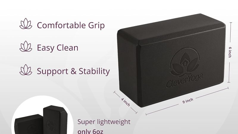 Clever Yoga Blocks 2 Pack with Strap – The Ultimate Yoga Accessories Kit for Flexibility and Support