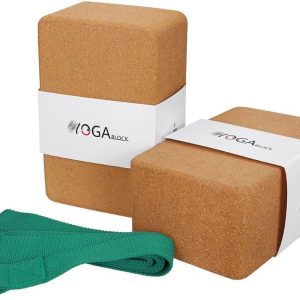 JBM Yoga Blocks 2 Pack with Strap: The Perfect Yoga Accessory for Beginners and Experts