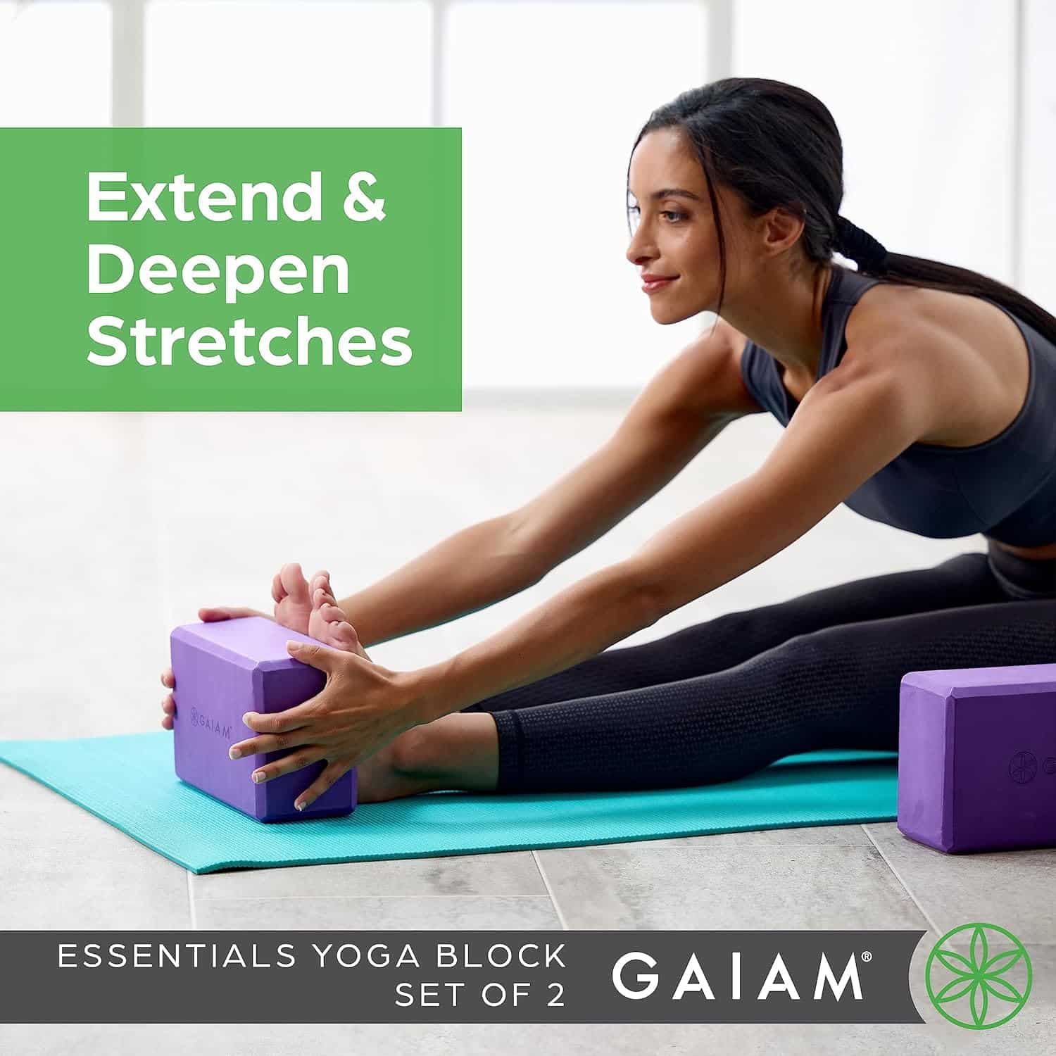 Gaiam Essentials Yoga Block (Set Of 2) - The Perfect Support for Your Yoga Practice